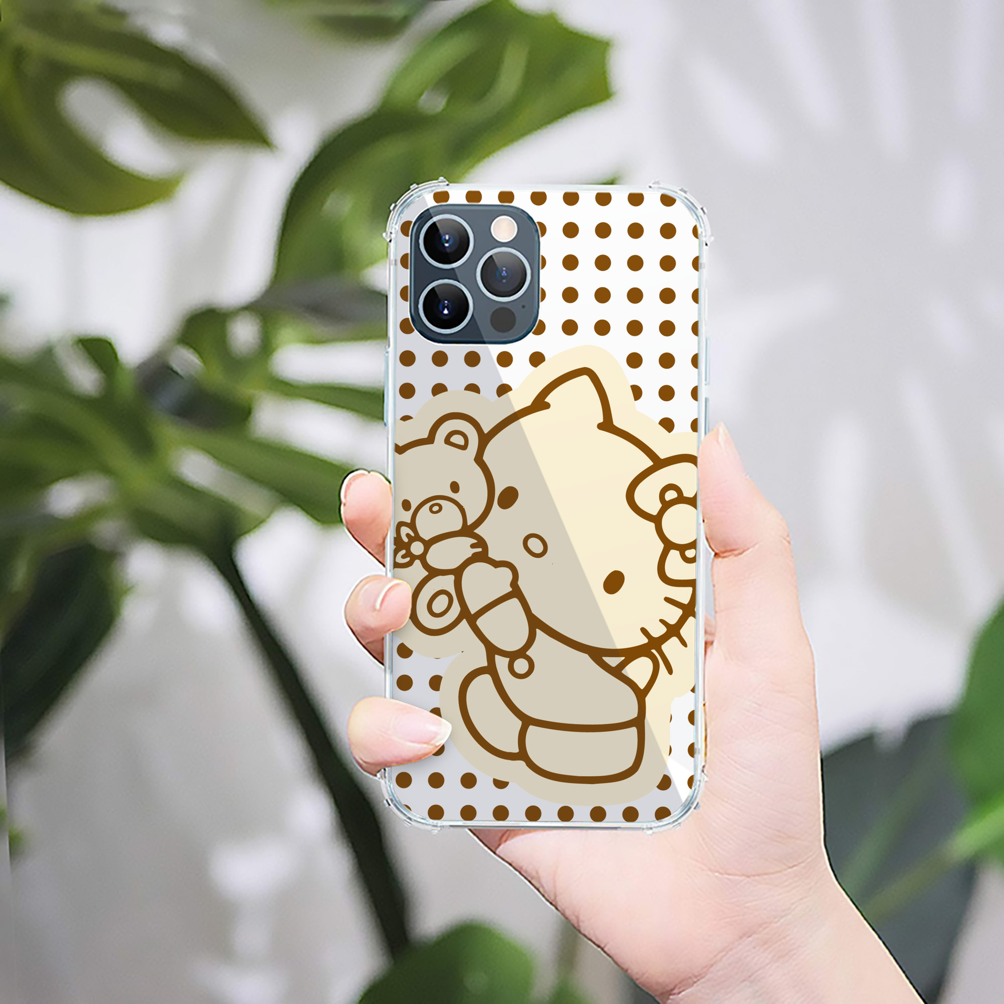 （画像用） Hello Kitty ハローキティ 【iPhone 12シリーズ対応】透明スマホケース（クリアソフトケース）